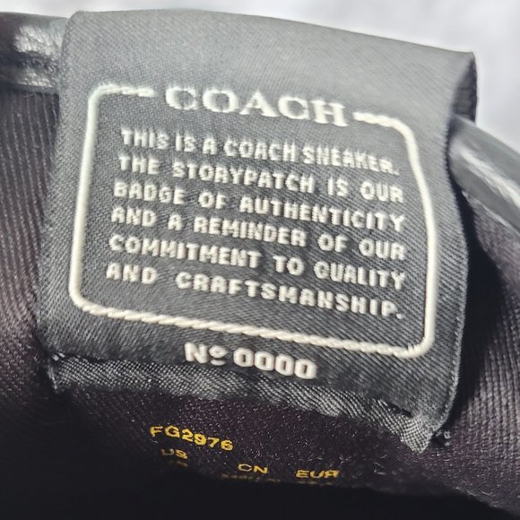 COACH  FG2976 Classic Sneakers With Metallic Floral Glitter Print Size 7B - Picture 15 of 15